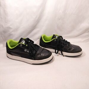 Puma Black Sneakers; Mercedes AMG Petronas Formula One Team, Neon Green Lining